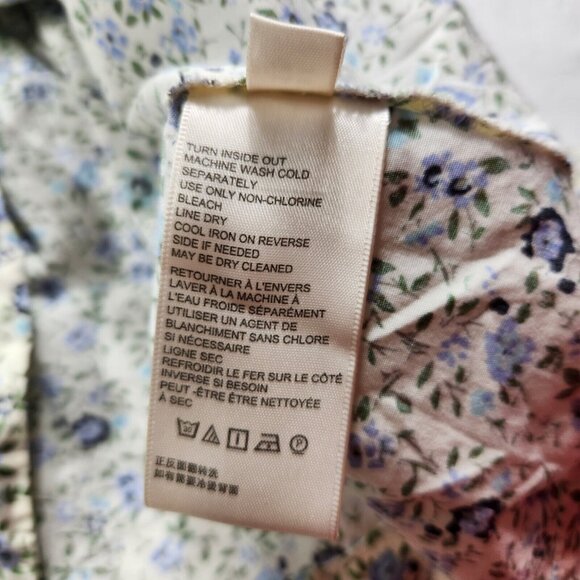 Free People Womens womens Size M Petunia Mini Dress Tea Combo Floral Green --21 - Picture 5 of 12